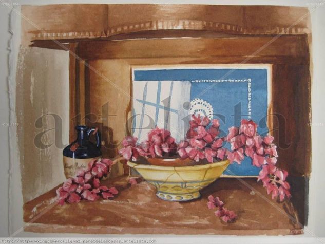 Bodegón San Pedro Watercolour Paper Still Life Paintings