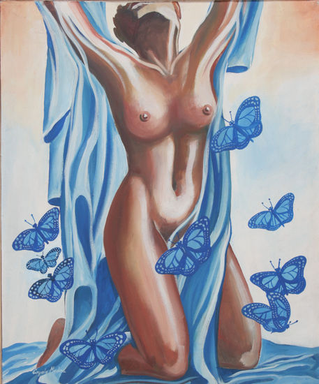 IMPLORANDO MARIPOSAS Acrylic Canvas Nude Paintings