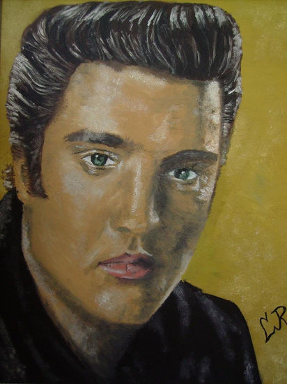 Elvis Oil Panel Portrait