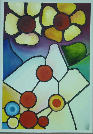 Flor en cristal Oil Canvas Landscaping