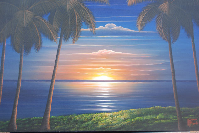 serenidad Acrylic Canvas Marine Painting