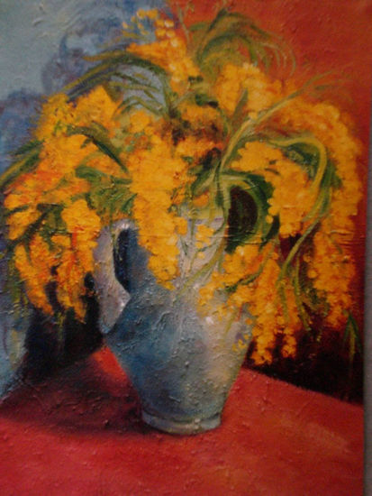 Mimosa Oil Canvas Floral Painting