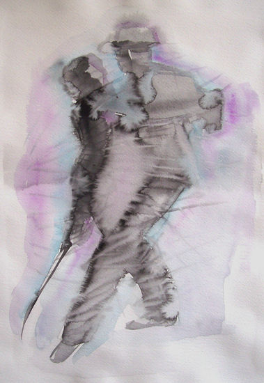 tango Watercolour Paper Figure Painting