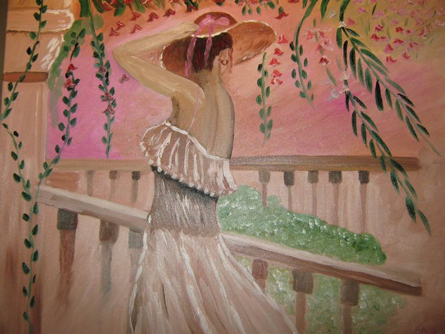 en el patio Oil Canvas Figure Painting