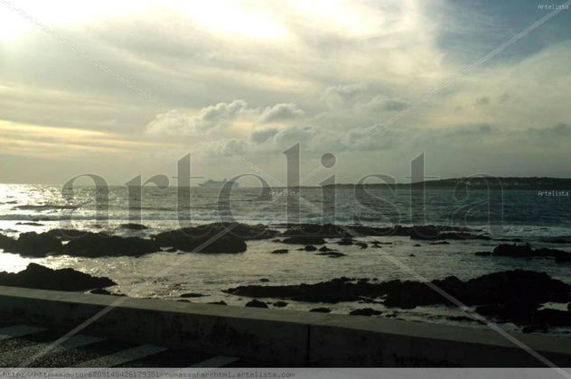 mar,barco,partida en  grises  DE   PUNTA  DEL  ESTE