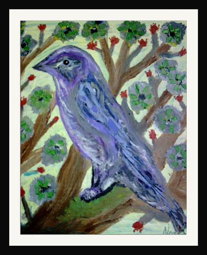 Pajaro en el almendro