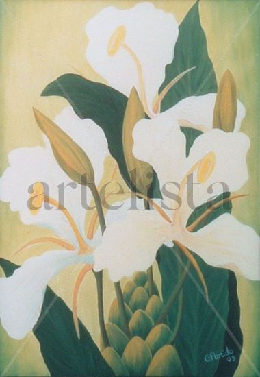 MARIPOSAS PARA INDIRA Oil Canvas Floral Painting