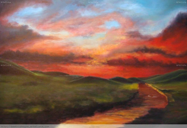 FUEGO EN EL CIELO Oil Canvas Landscaping