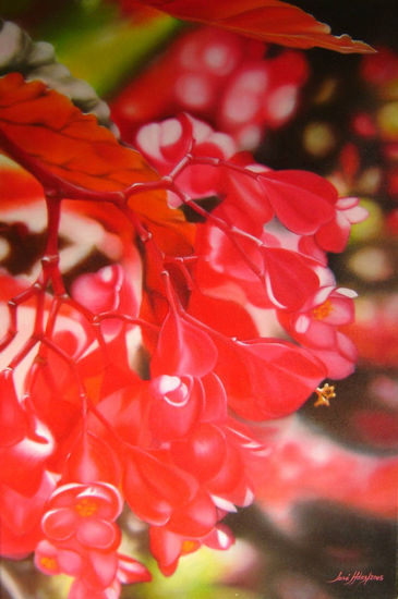 Begonia Oil Canvas Floral Painting