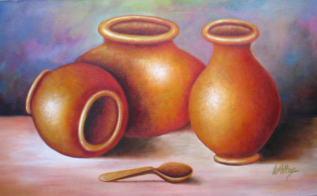 OLLAS DE BARRO Oil Canvas Still Life Paintings