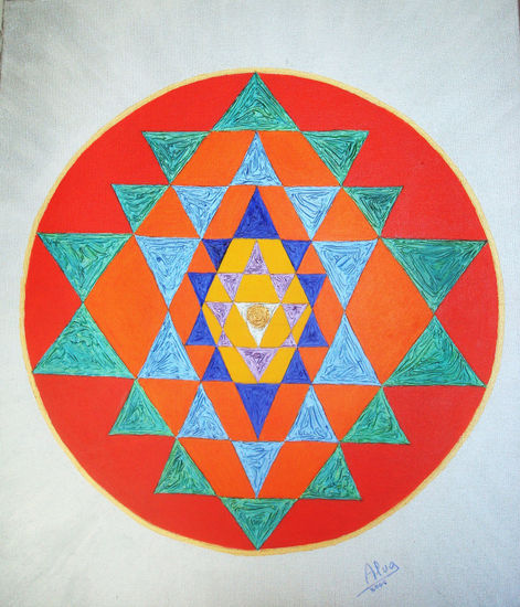 Sri Yantra Acrílico Lienzo Otros