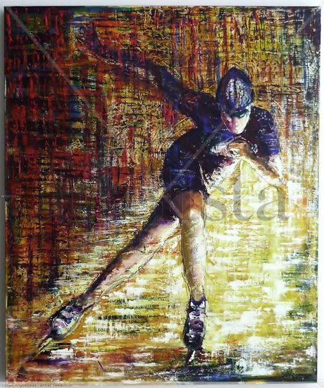 Velocidad.... Oil Canvas Figure Painting