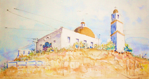 Misión Jesuita Watercolour Paper Landscaping