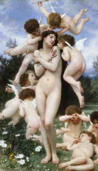 Return of Spring copia de W.A.Bouguereau Óleo Lienzo Figura