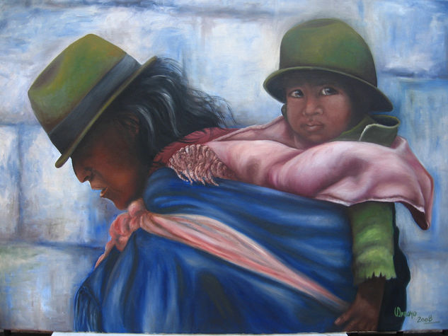 maternidad norteña Oil Canvas Figure Painting