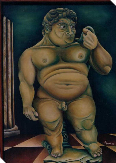 el modelo de miguel angel Oil Canvas