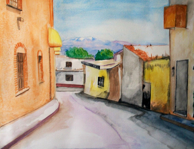 La strada stretta Watercolour Paper Landscaping