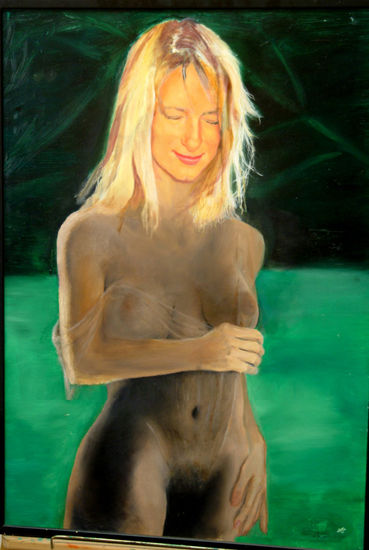 La Dama que llegó del Frío Oil Panel Nude Paintings