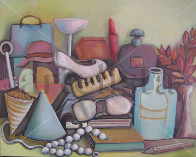 OBJETOS CERCANOS Acrylic Canvas Still Life Paintings