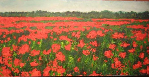 amapolas Oil Canvas Landscaping