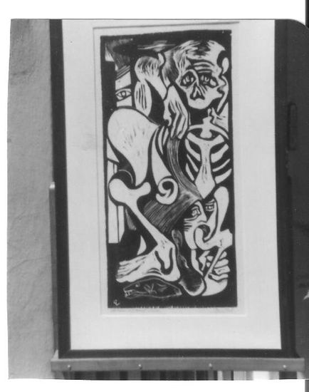 despues de la guerra Linocut