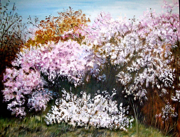 Arbustos en primavera Oil Canvas Landscaping