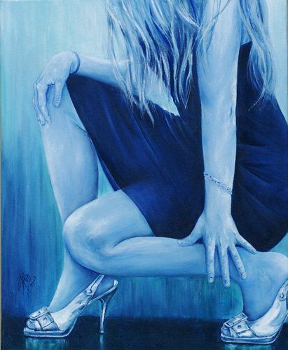 Fashion Victim Oil Canvas Figure Painting