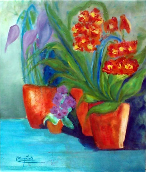 Materos Oil Canvas Floral Painting