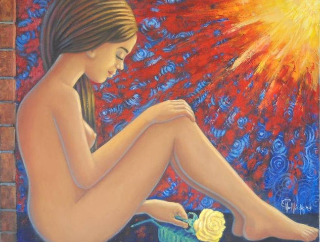 La espera Oil Canvas Nude Paintings