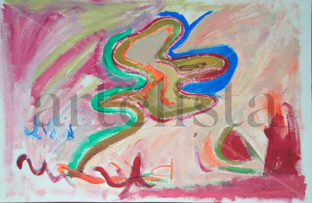 Plantada con rabia Acrylic Card Floral Painting