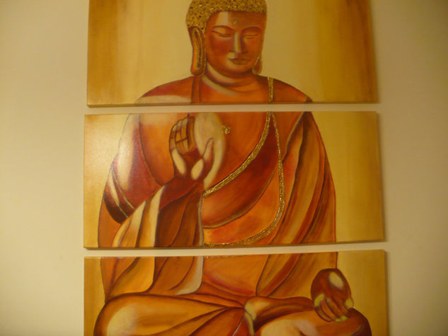 Buda Meditando Acrylic Canvas Figure Painting