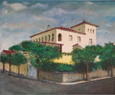 Casa en Piera Oil Canvas Landscaping