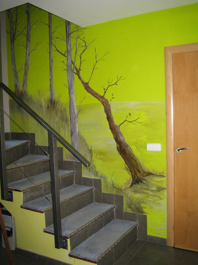 paisaje sobre verde