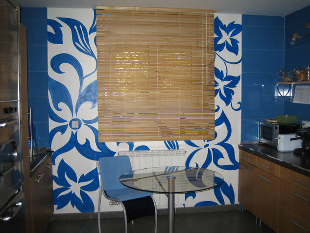 Cocina Azul Acrylic Others Floral Painting