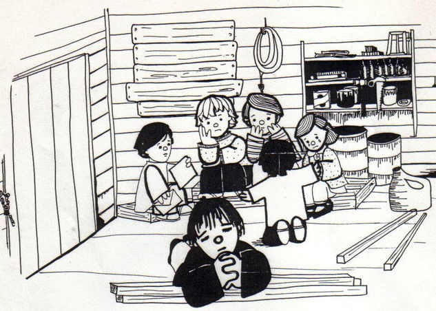 Ilustracion para cuento de niños Making Pen