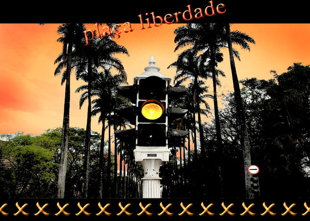 Plaça da Liberdade con Semaforo