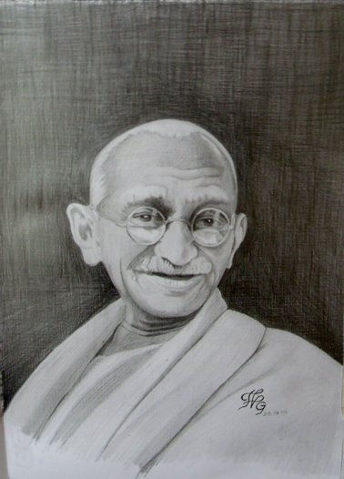 Mohandas Karamchand Gandhi Carboncillo