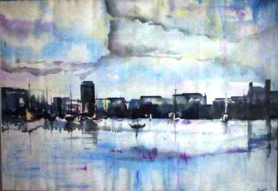 Mar y Ciudad Watercolour Paper Landscaping