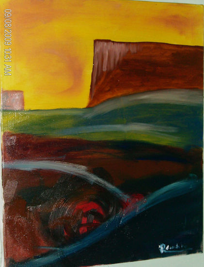 De la Serie Tepuy. "Tepuy al Atardecer" Oil Canvas Landscaping