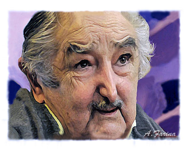 Caricatura de José "Pepe" Mujica (Actual Presidente de la República Oriental del Uruguay)