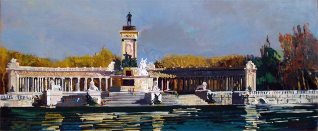 Parque del Retiro Oil Canvas Landscaping