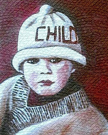 Niño con gorro chilote Oil Canvas Portrait