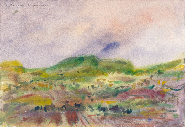 Paisaje con árboles perdidos Watercolour Paper Landscaping