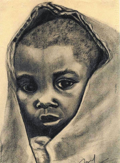 Niño En Cobija Charcoal