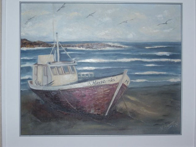 Esperando la tormenta Oil Canvas Marine Painting