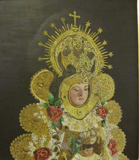 Virgen del Rocio Óleo Lienzo Paisaje