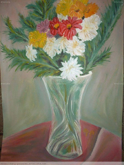 flores para ma Oil Card Floral Painting