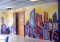 pintura mural en una tienda de seguridad
