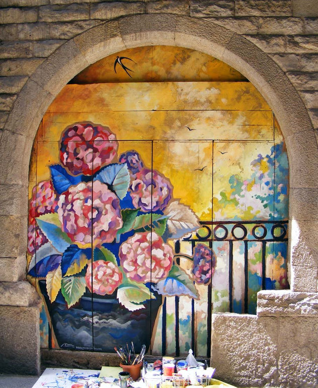 pintura mural en Girona