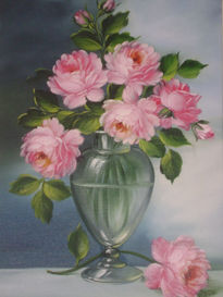 Vaso com rosas